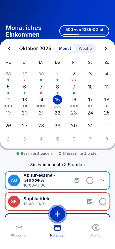 Deine Woche auf einen Blick