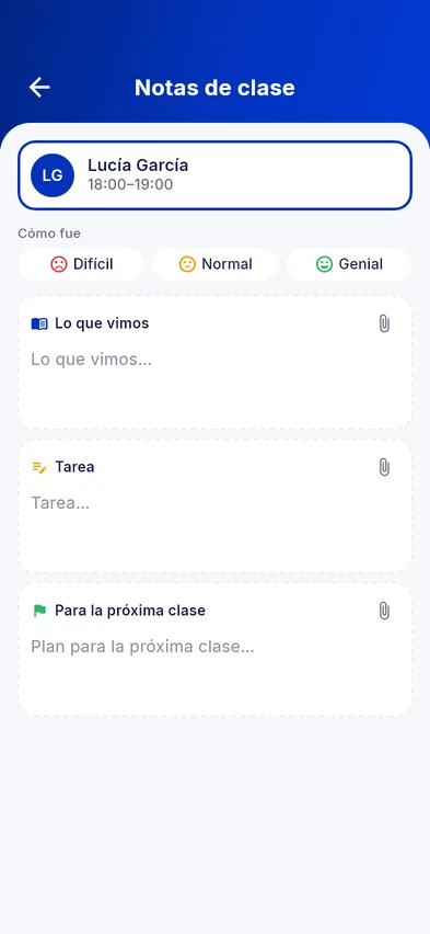 Notas y deberes