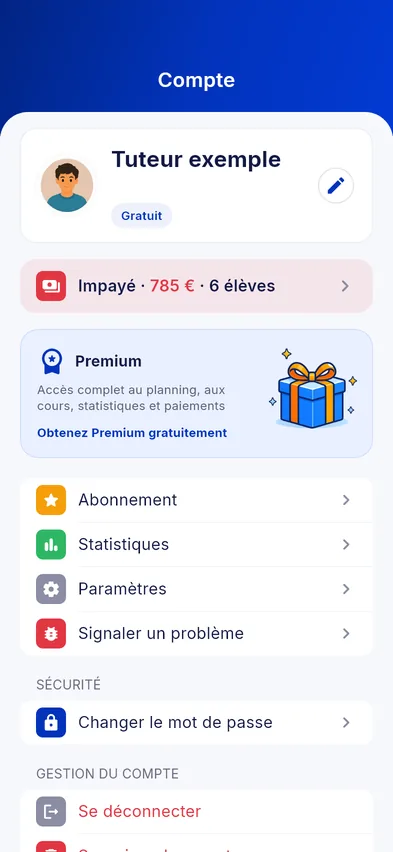 Réglages et rappels