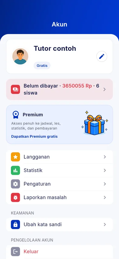 Pengaturan dan pengingat