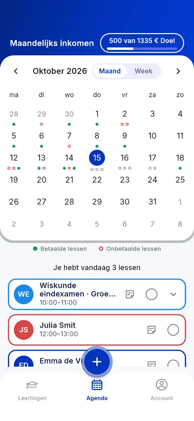 Je week in één oogopslag
