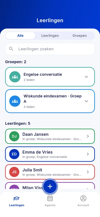 Leerlingen en groepen